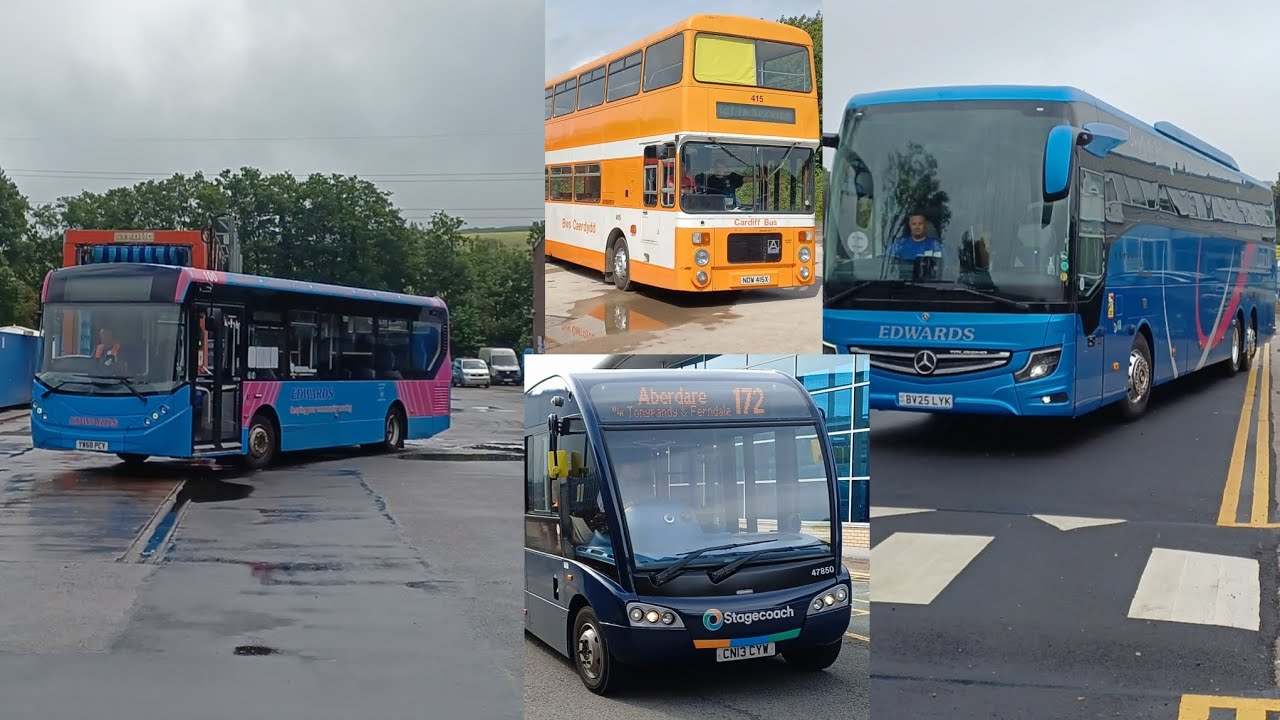 Buses at Bridgend and Edwards coaches open day 