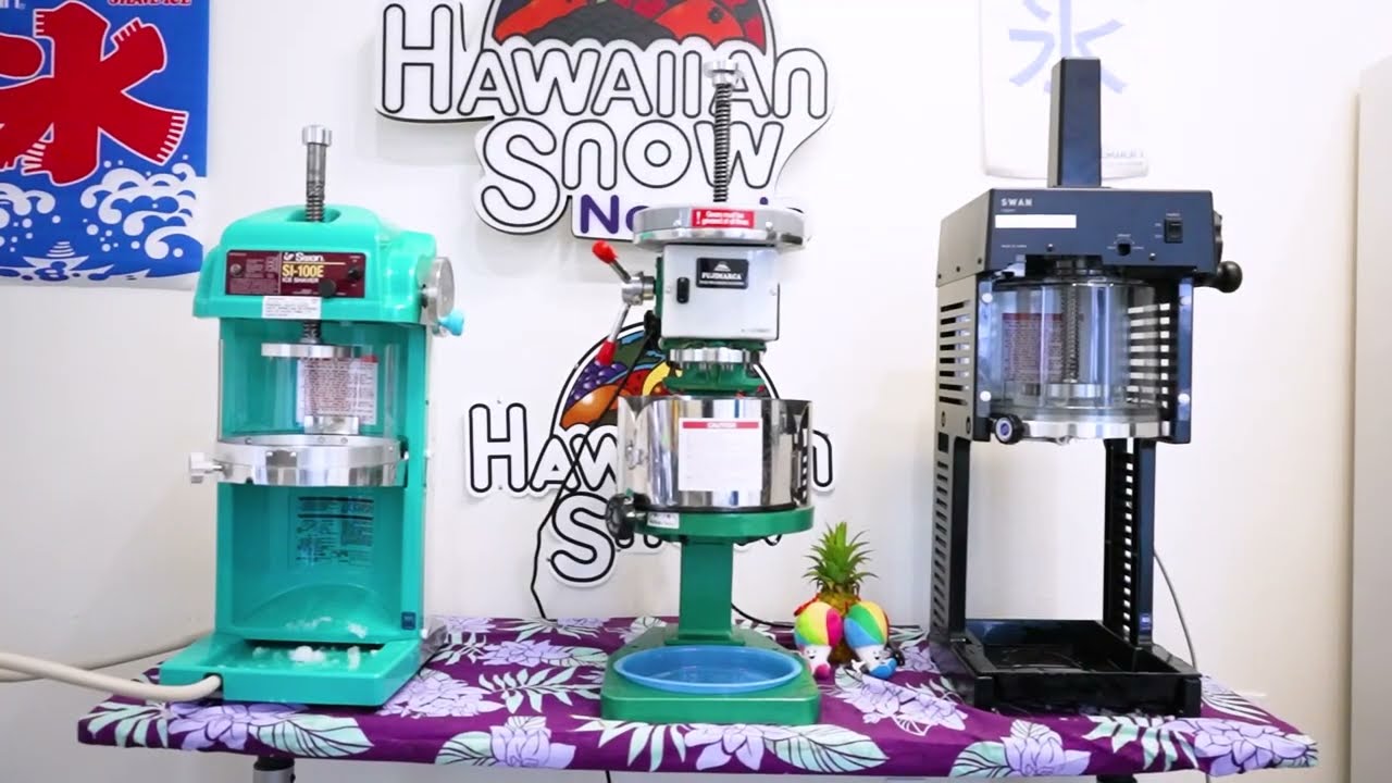 Medley of Shave Ice Machines and their Shave Ice Textures