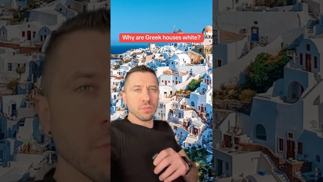 Why are Greek houses painted white? #architecture