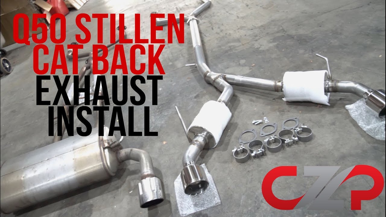 Infiniti Q50 VR30 Stillen Cat Back Exhaust Install / Sound / Dyno