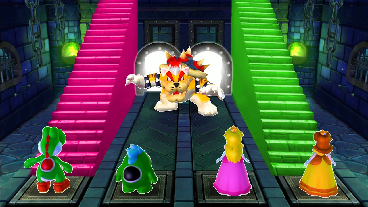 Mario Party 10 - All Minigames Yoshi Vs Spike Vs Peach Vs Daisy (Master Difficulty)