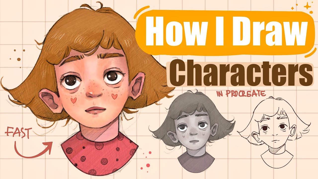HOW I Draw Characters in Procreate | Step by Step (beginners friendly)