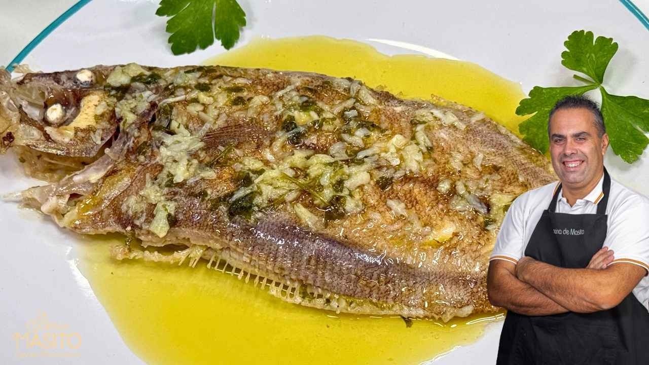 Gallo al ajillo. receta fácil y rapida