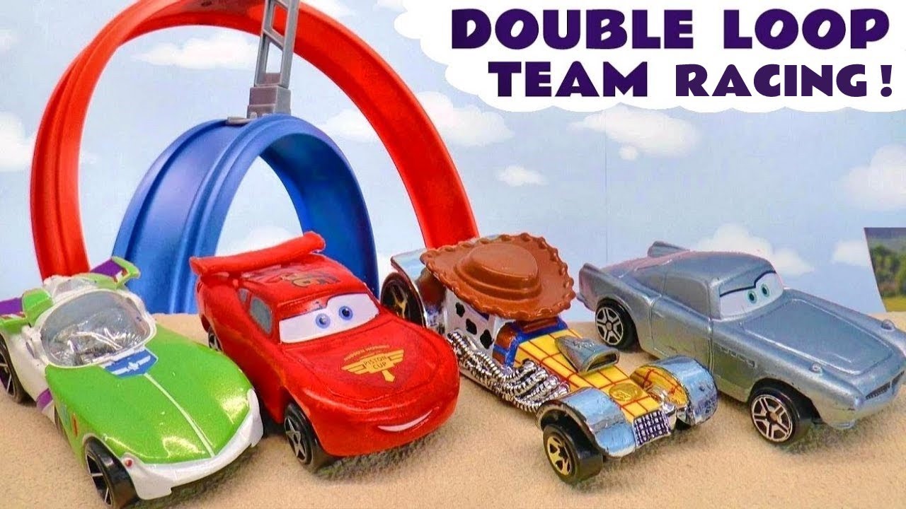 Toy Cars McQueen Racing With The Funlings