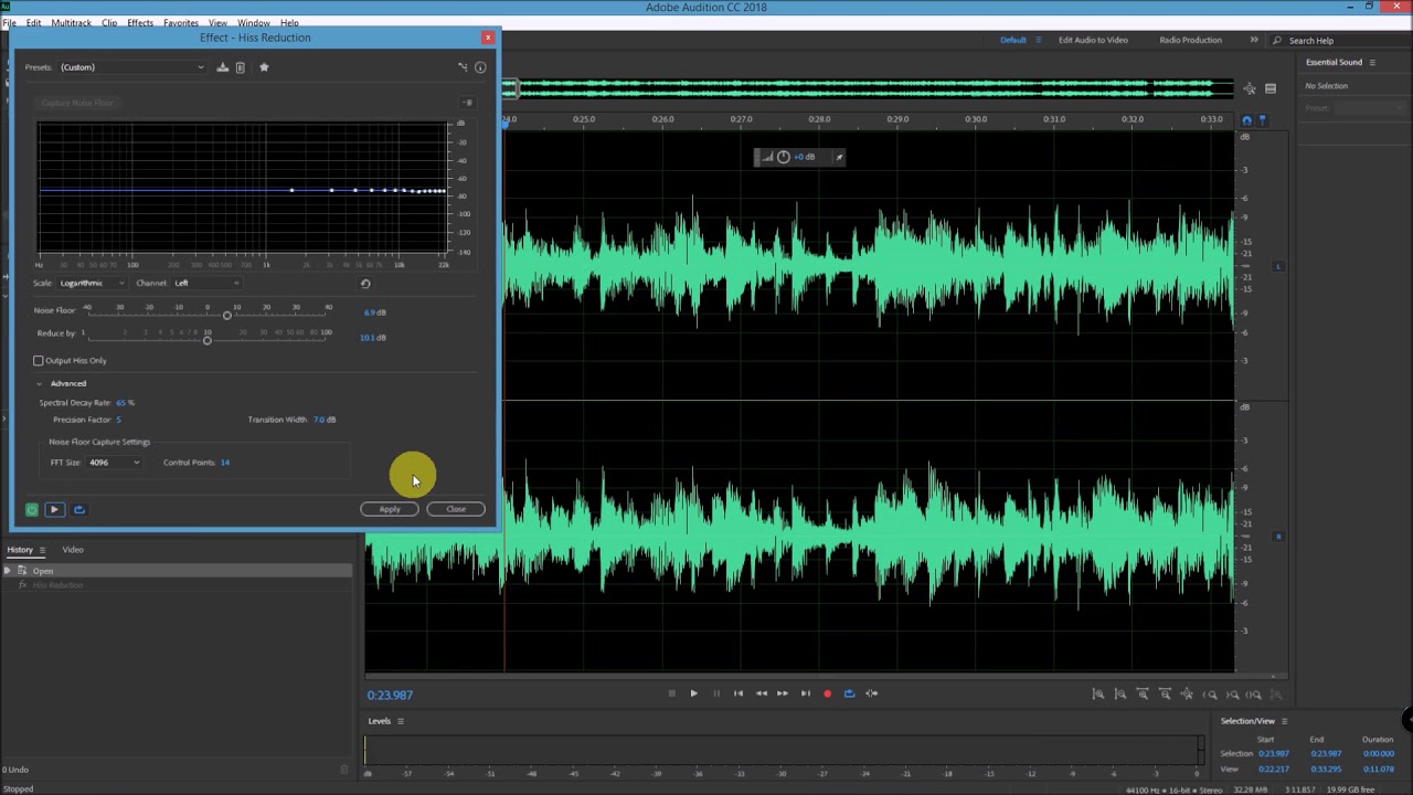 [Tutorial] Reducir el  ruido en una digitalización de cassette utilizando Adobe Audition