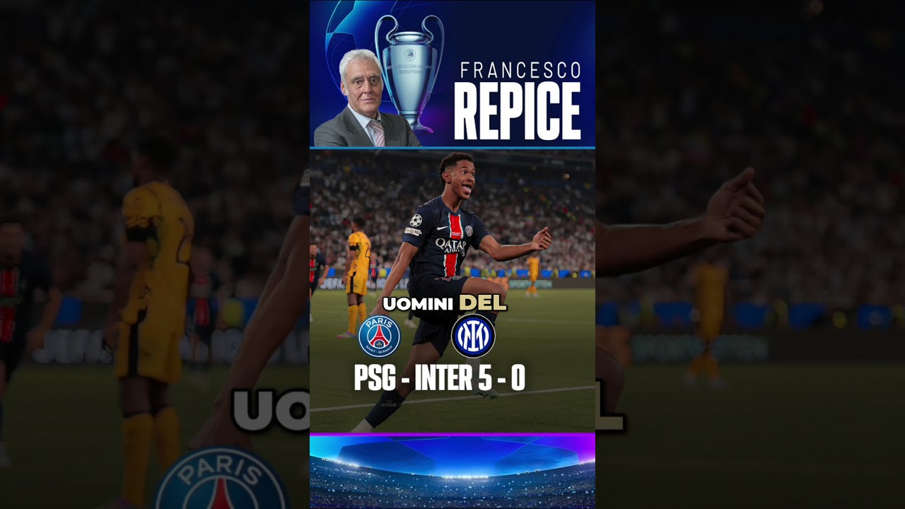 PSG-Inter 5-0: il gol di Mayulu commentato da Francesco Repice