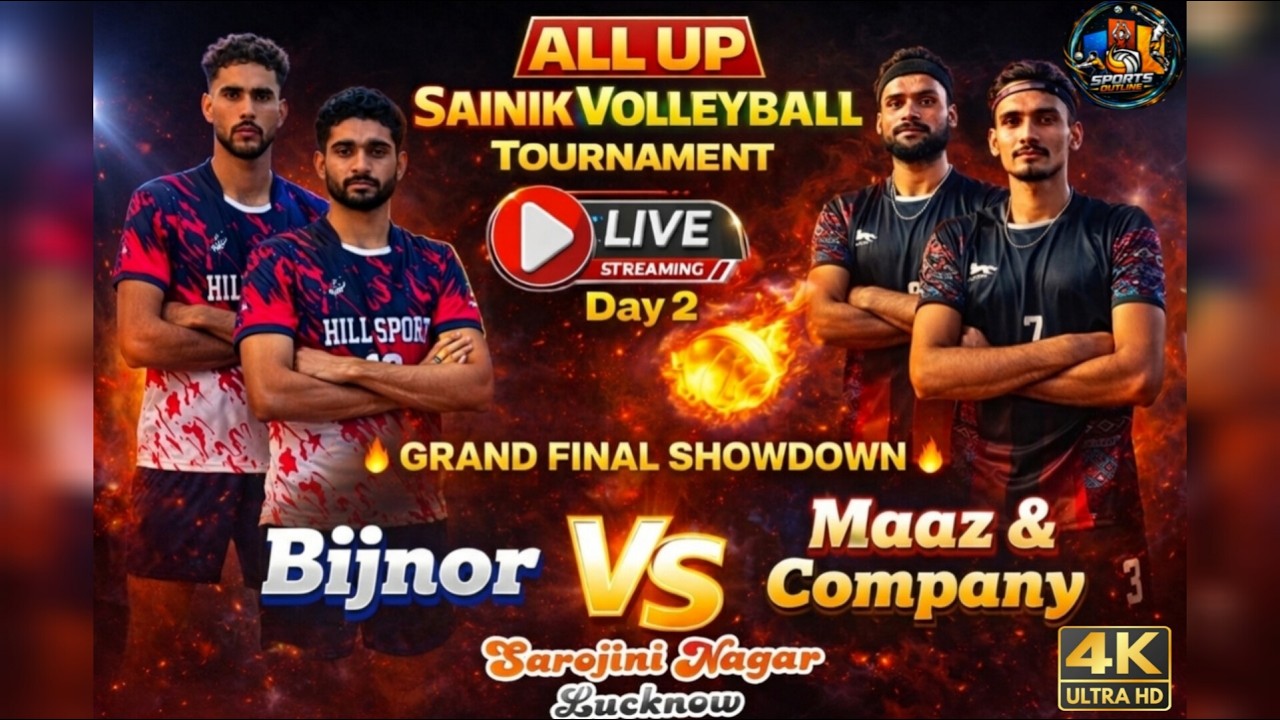 Grand Final 💥 Maaz & Company Vs Bijnor 🔥All Up Sanik Volleyball Tournament 🏐 Sarojini Nagar Lucknow