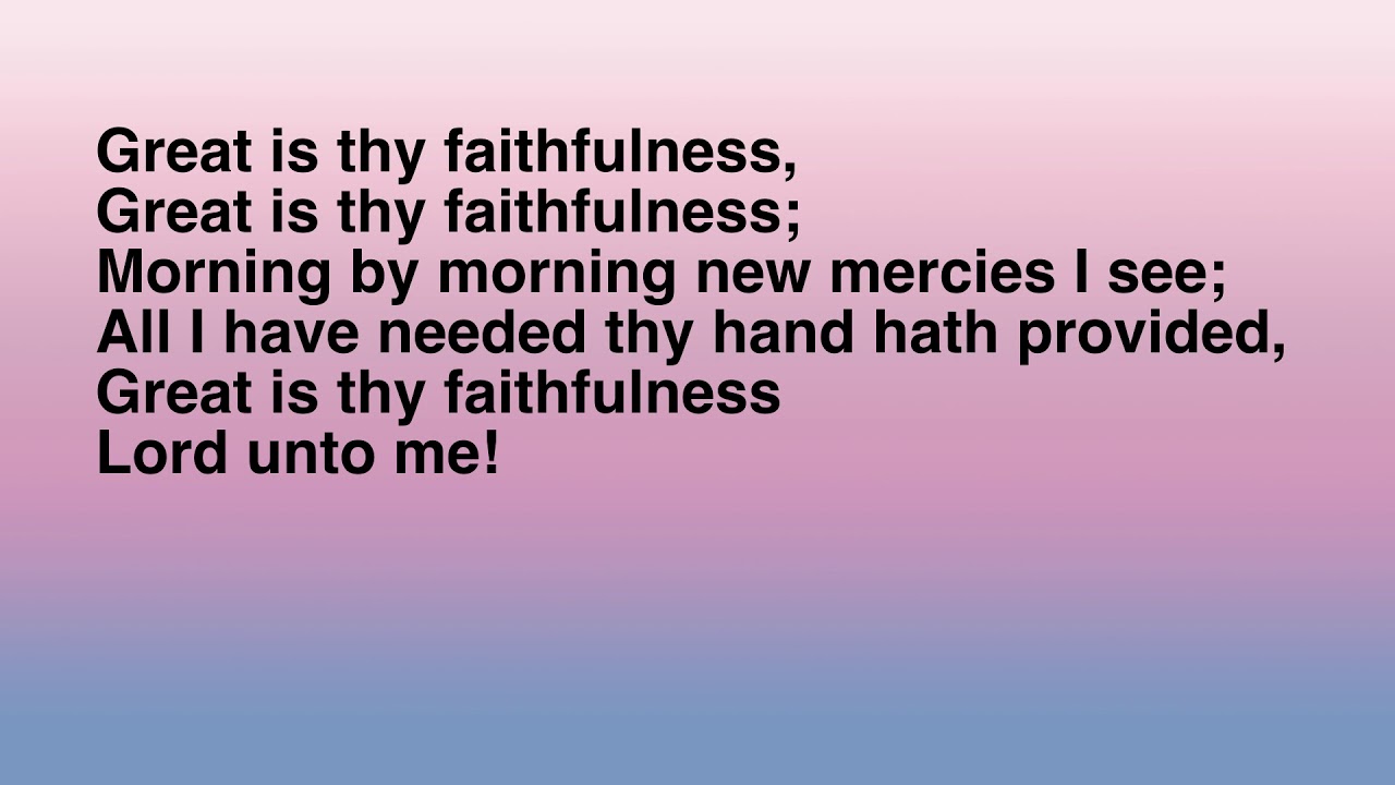 Great is thy faithfulness still image