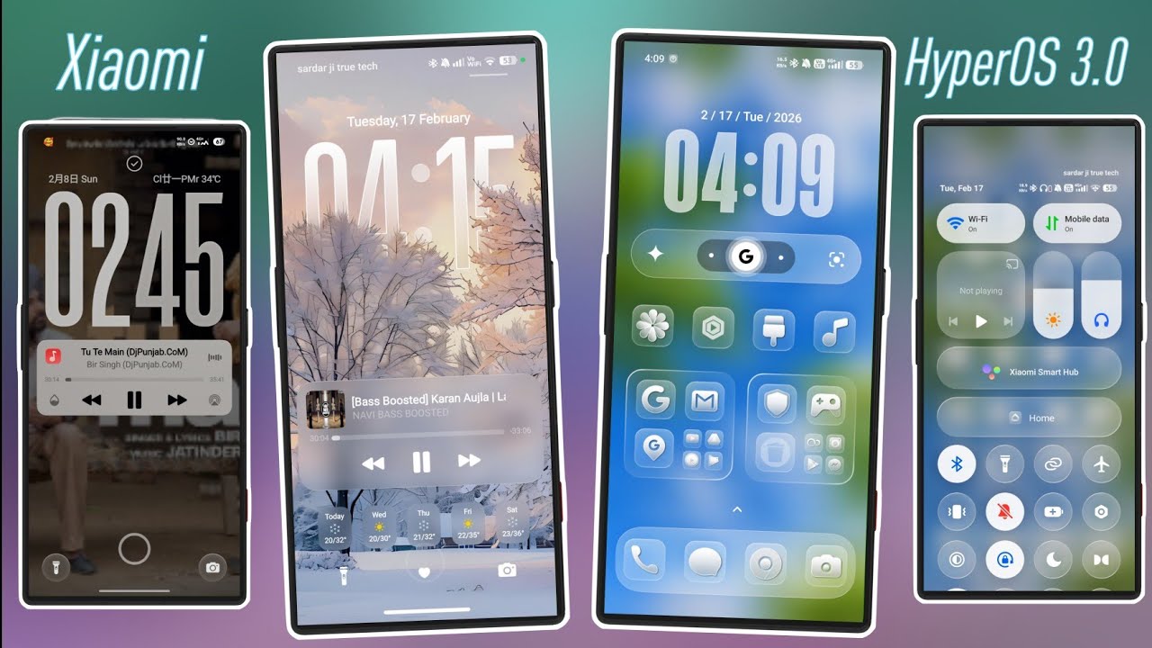China Themes For Global Devices Support HyperOS 3 Control Center | HyperOS transparent Theme 🔥