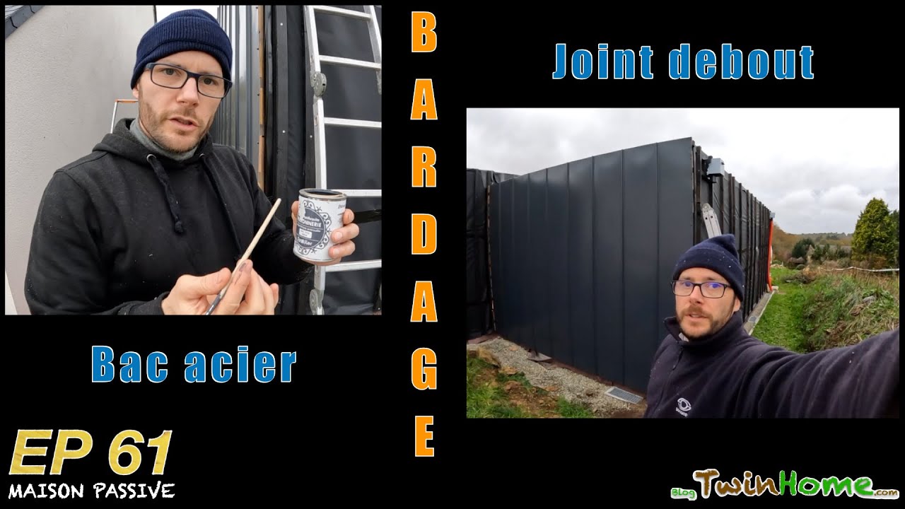 POSE BARDAGE BAC ACIER JOINT DEBOUT IMITATION ZINC
