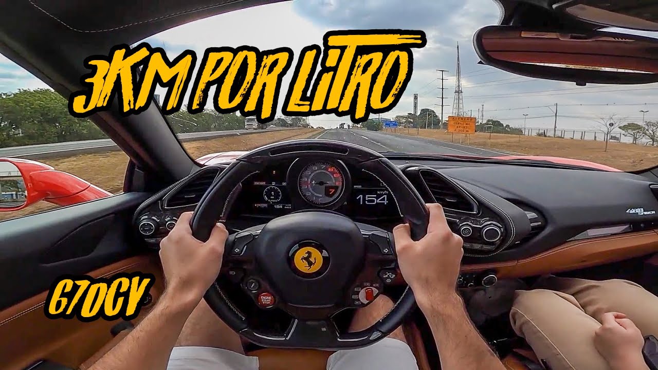 SE NÃO ANDAR EU EMPURRO DE FERRARI 488 V8 BITURBO!🚀VIAJEI 500KM