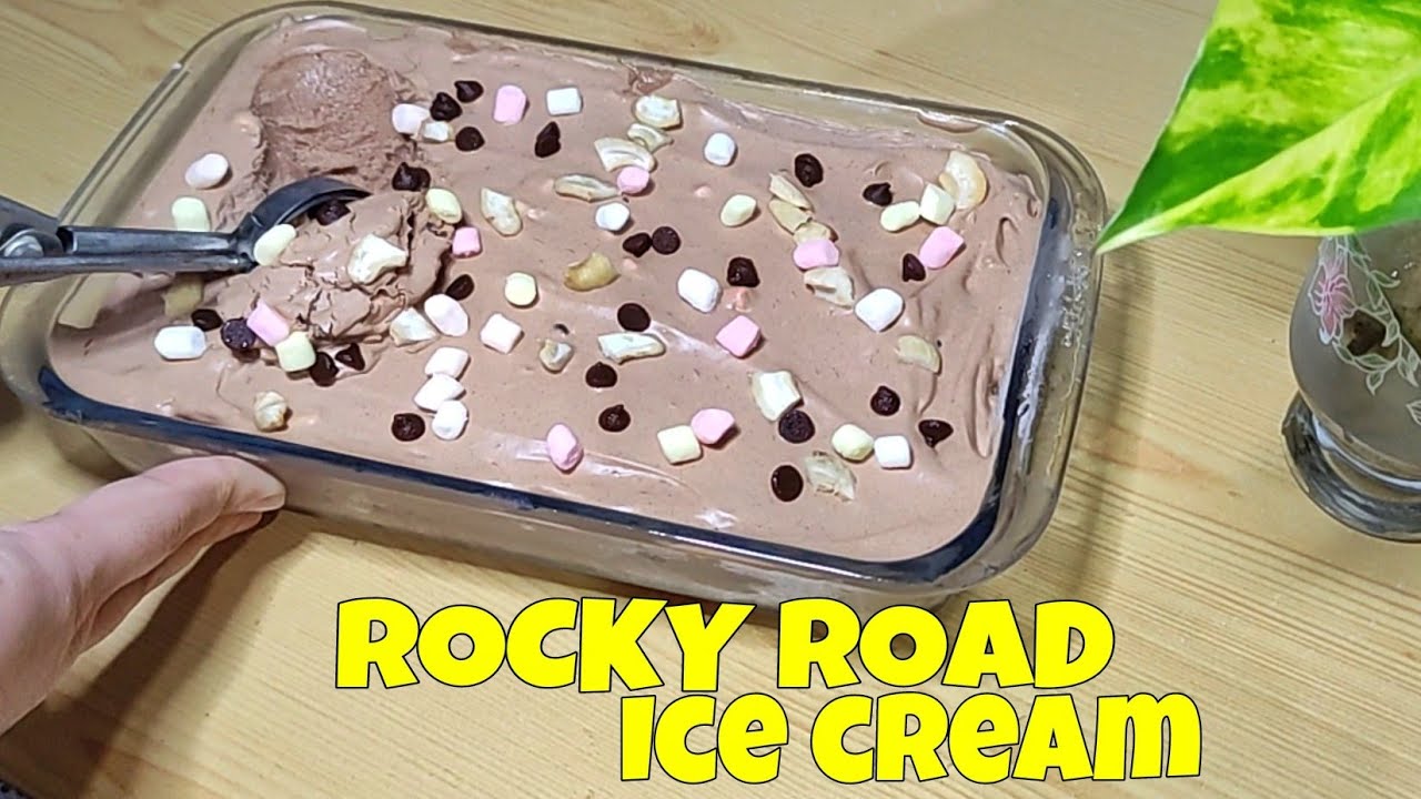 HOMEMADE Rocky Road ICE CREAM | Quick and Easy Recipe