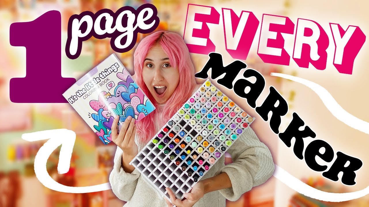 Creating the ULTIMATE Coloring Book Page!! *80+ Marker Challenge* (@bycreativepaula)