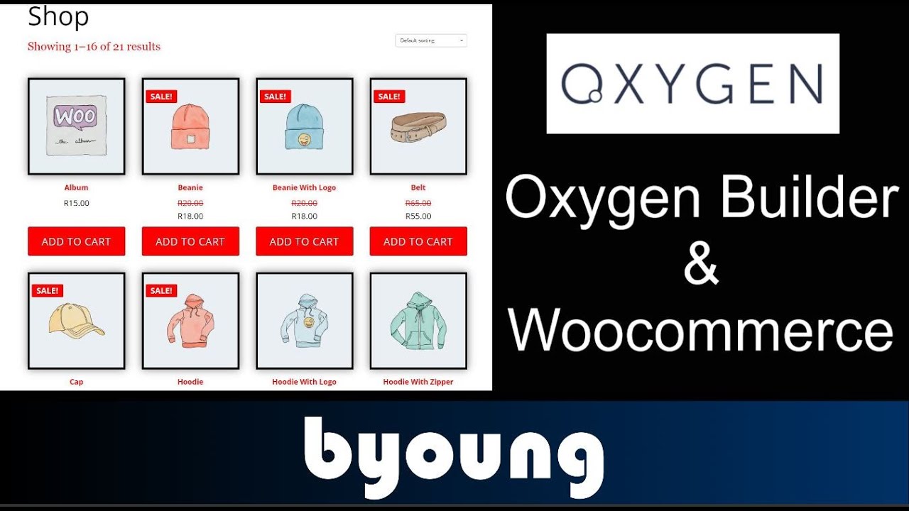 Oxygen Builder and Woo Commerce - Archive and Single page