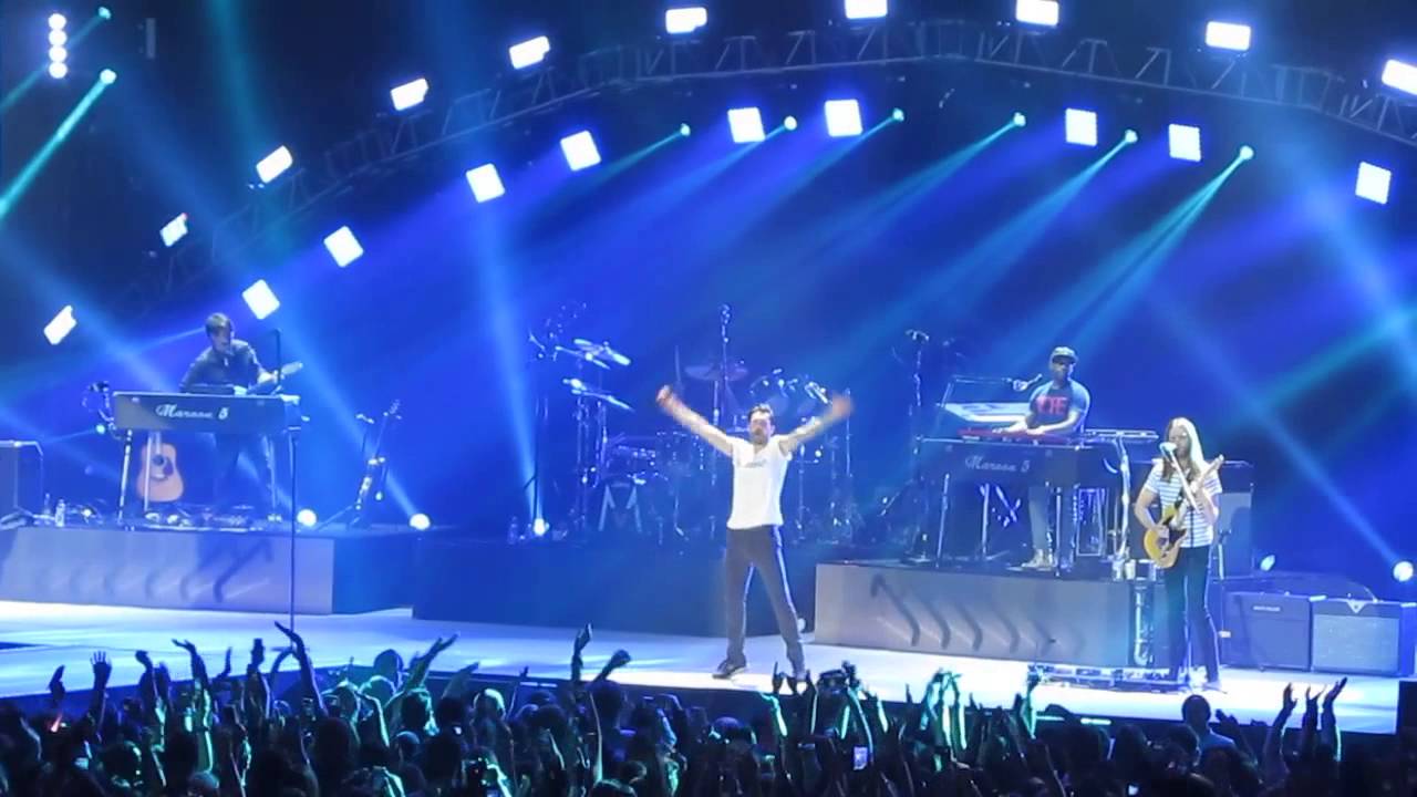Maroon 5 performing 'Stereo Hearts' London O2 January 11th 2014