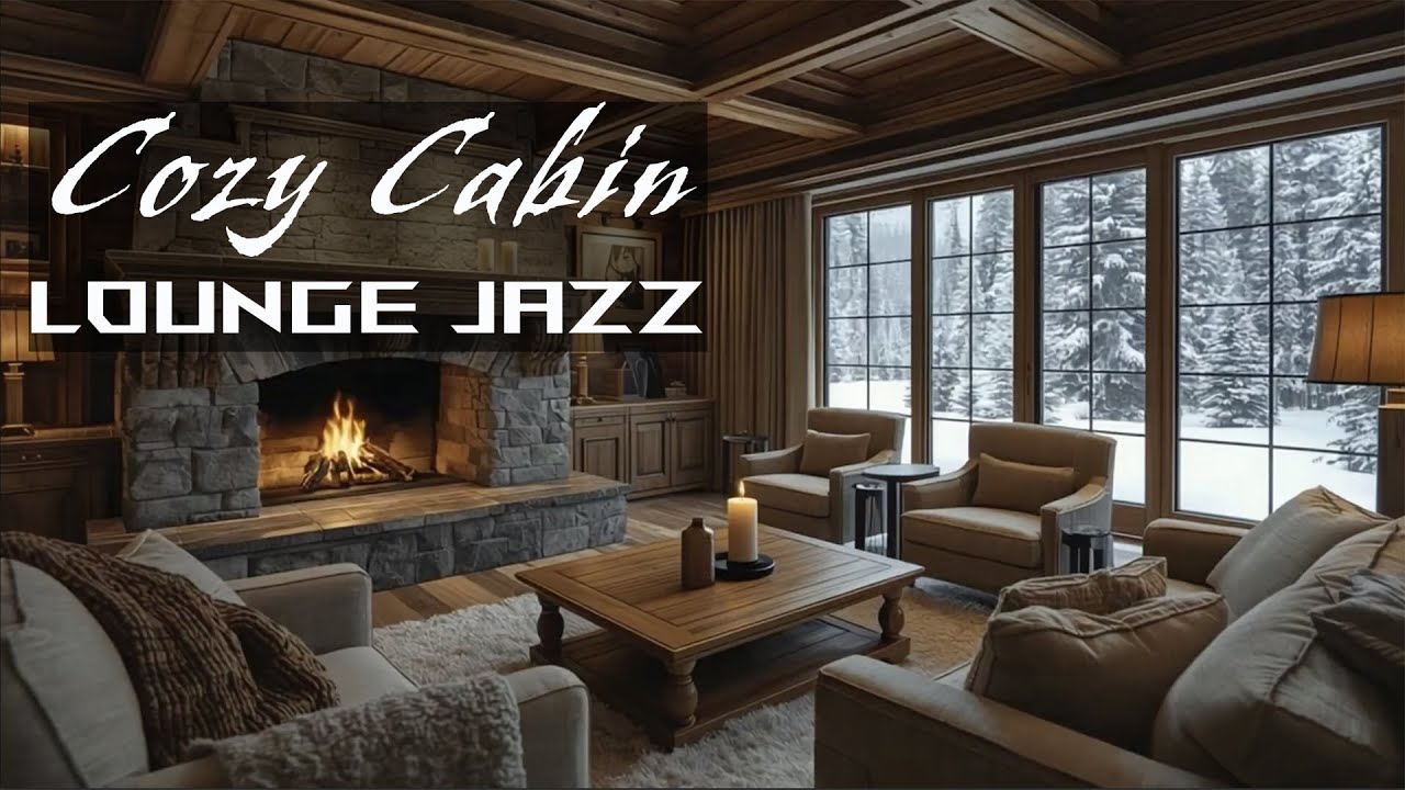 Cozy Cabin Lounge Jazz | Calm Background Music for Long Winter Evenings 🕯️🎷