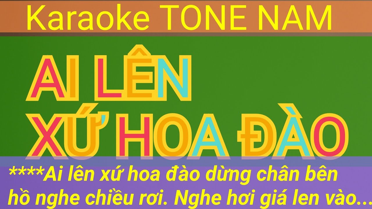 AI LÊN XỨ HOA ĐÀO Karaoke Tone Nam | Tran Nam Organ