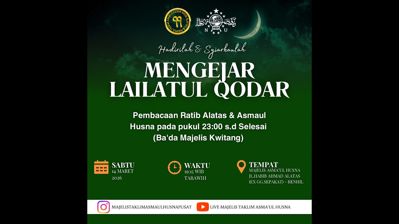 LIVE: Majelis Taklim Asmaul Husna | Benhil - Jakarta