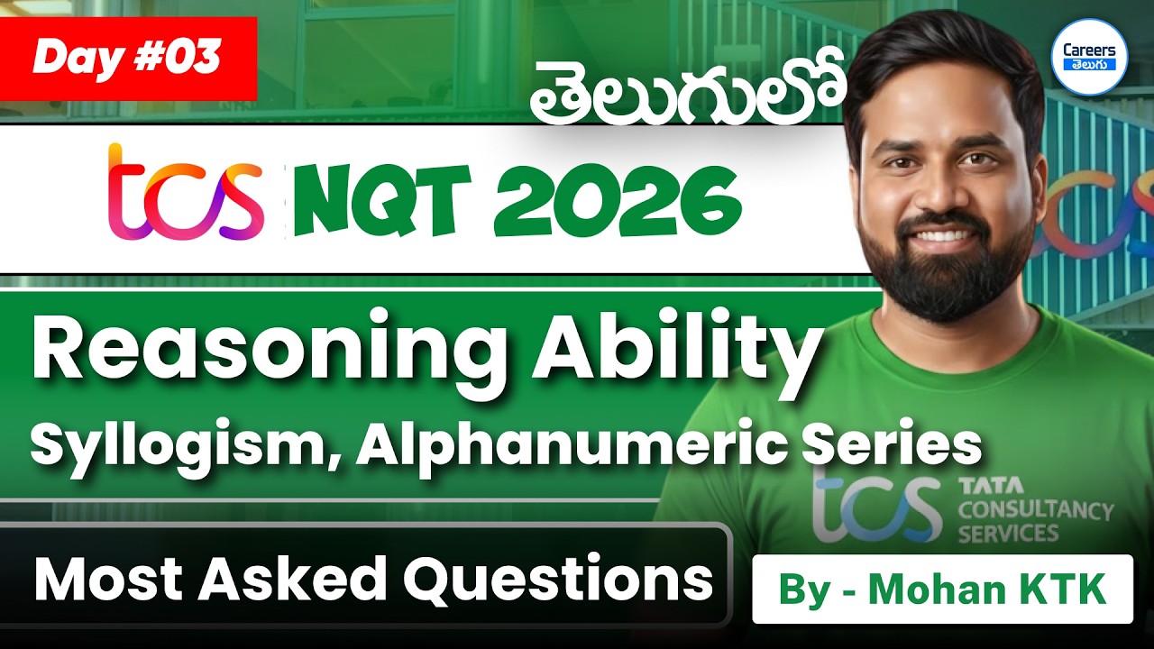 Day 03 Reasoning Ability Most Asked Questions in TCS NQT 2026 in Telugu | by Mohan KTK