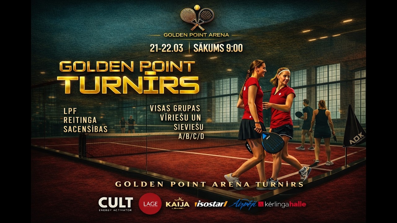 LPF Reitinga turnīrs - Golden Point Arēna Open - Vīru 1/2 fināls un Vīru Fināls (22.03.2026.)