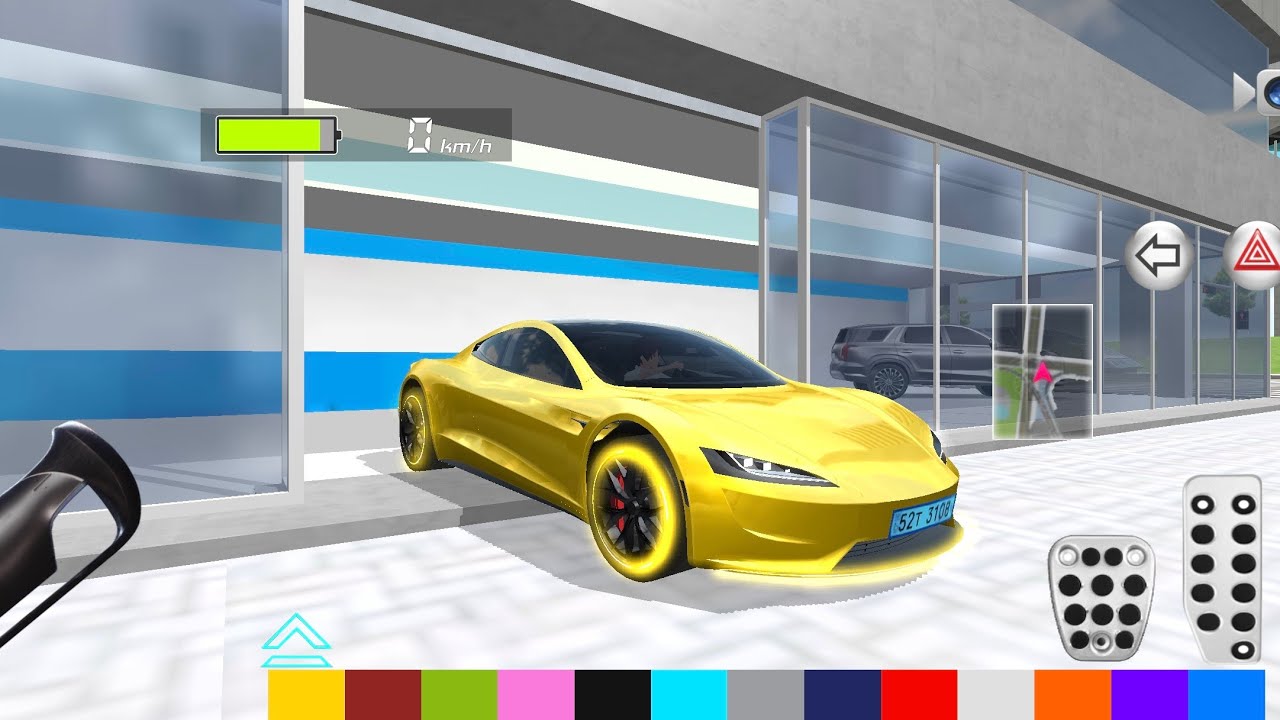 New GOLDEN tesla in showroom 😱! 3D Driving Class - gameplay 