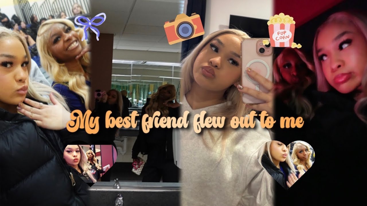 High schooler Diaries 006 || my friend flew out, movie date, cheer comp, basketball games, grwm 