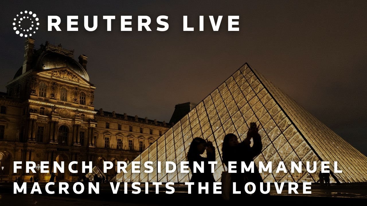 LIVE: French President Emmanuel Macron visits the Louvre