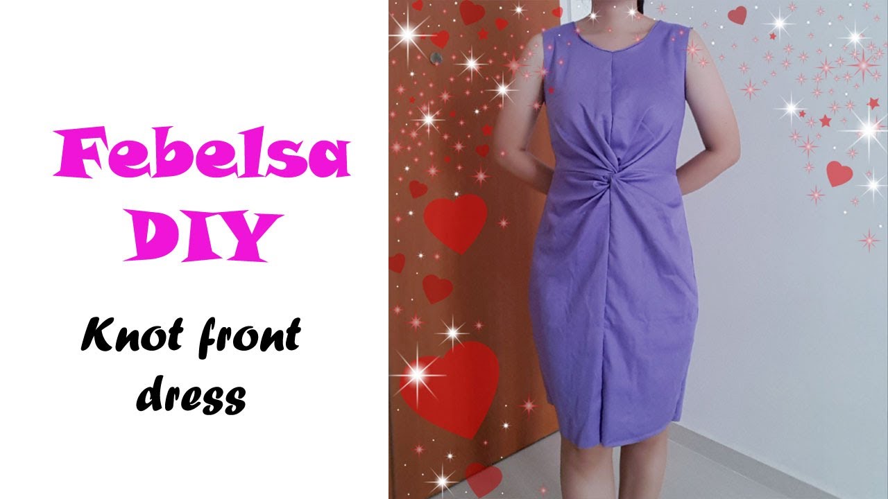 V016 how to make twist knot front dress (version 1) - Hướng dẫn may đầm xoắn eo