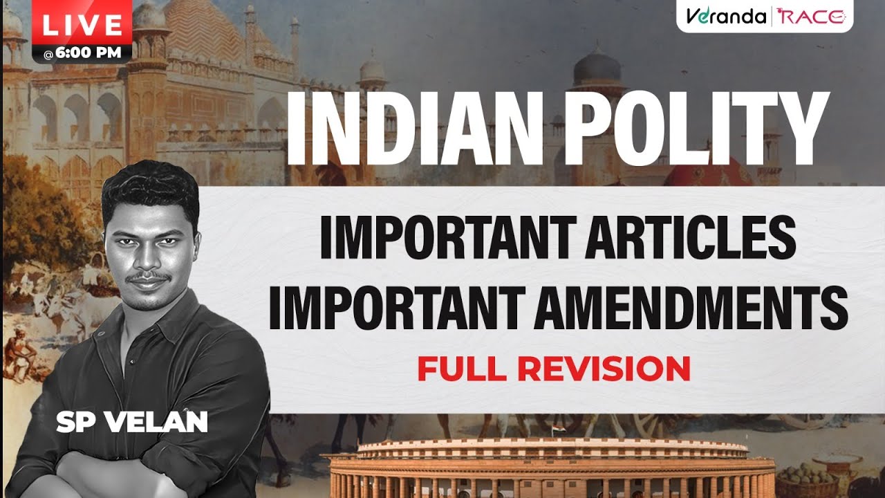 TNPSC GROUP 2 / 2A  I INDIAN POLITY I IMPORTANT ARTICLES & CASES I FULL REVISION I  BY SPVELAN