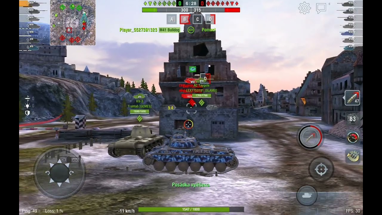 World of tanks Blitz hodnocené bitvy