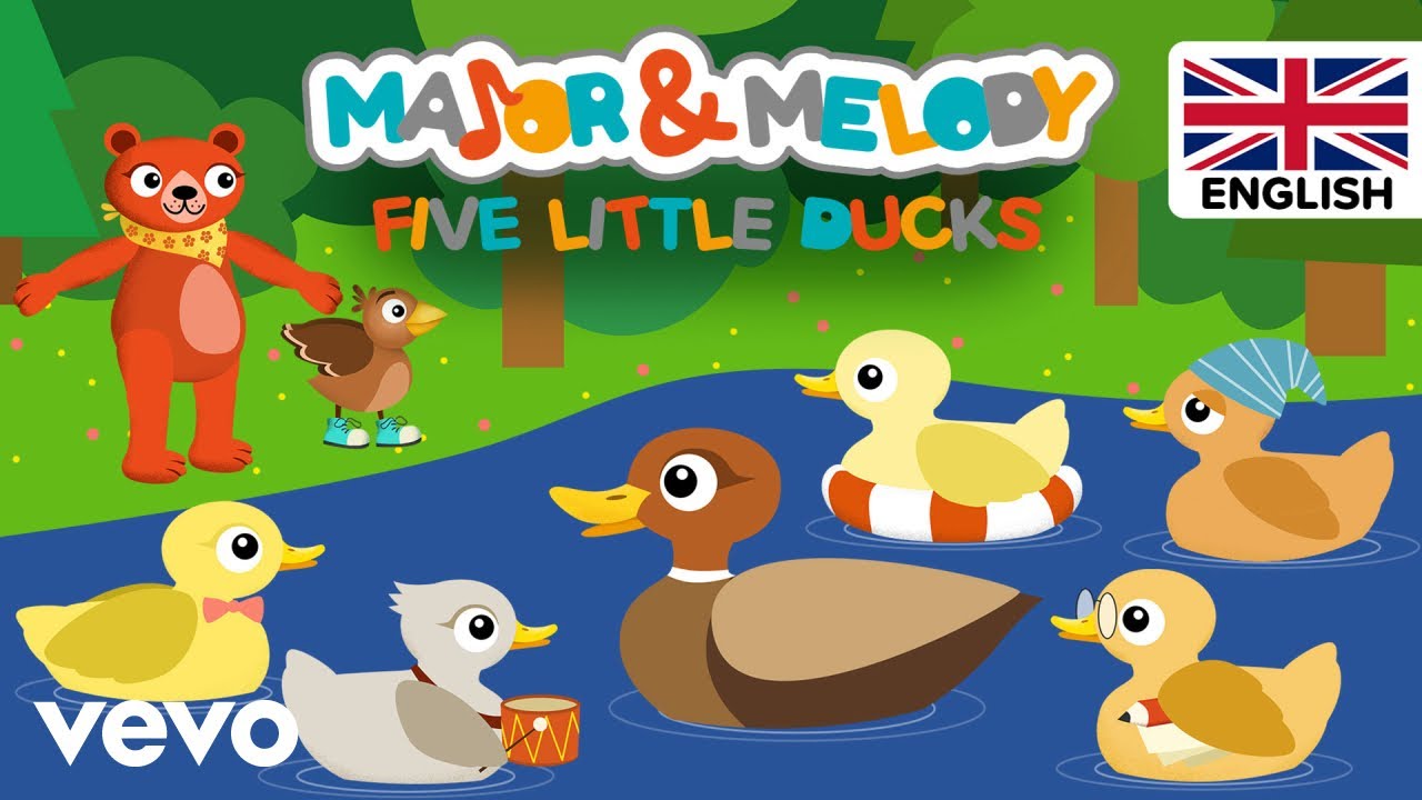 Major & Melody - Five little ducks (Nursery Rhymes for Kids / UK Version)