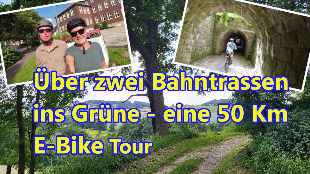 Über zwei Bahntrassen ins Grüne. Eine 50 Km E-Bike Tour