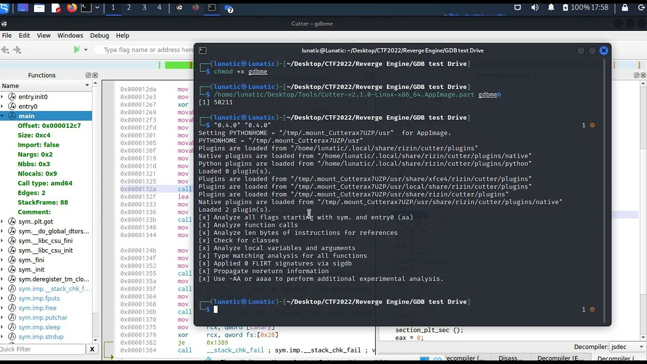 PicoCTF2022: GDB test drive (Reverge Engineering)
