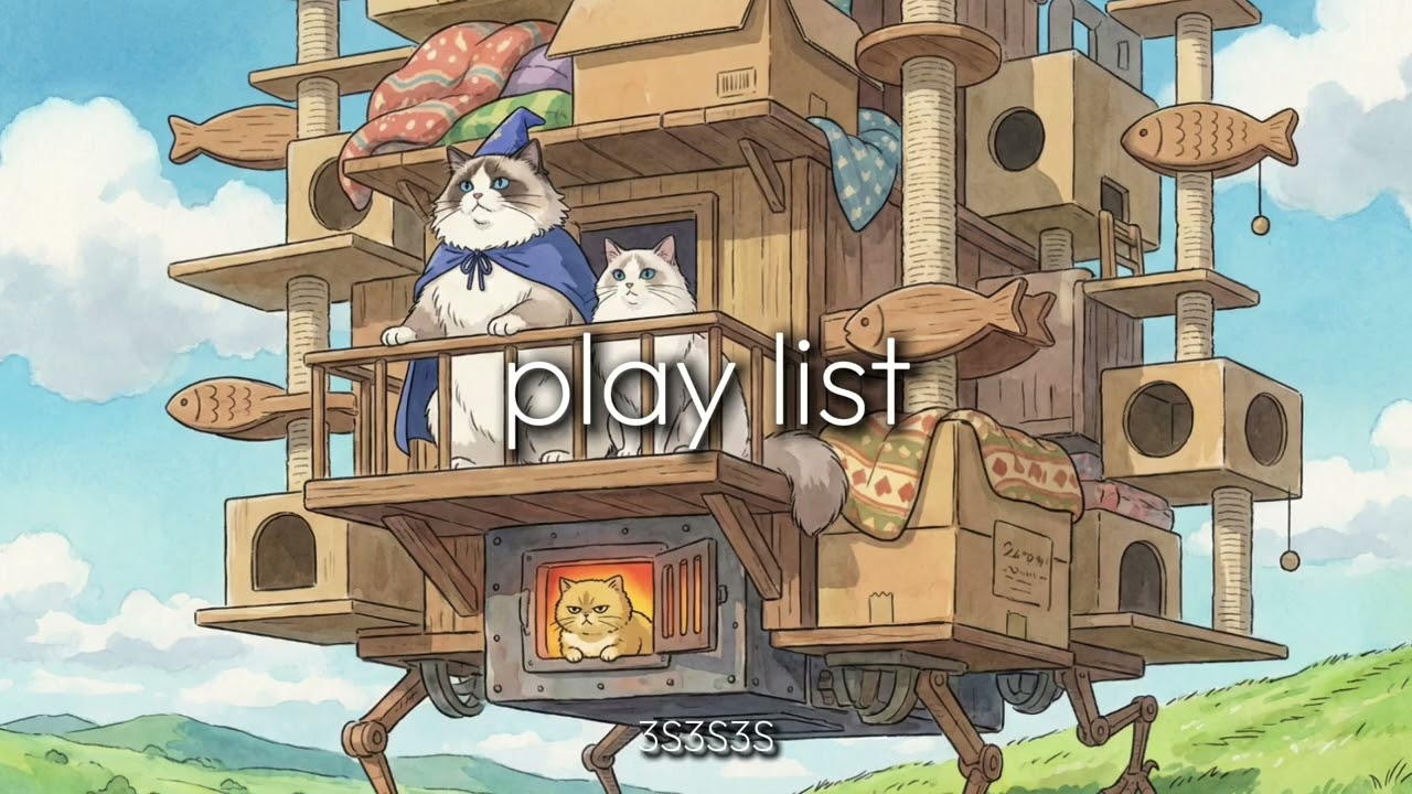 [Playlist] 일할 때 듣는 포근한 지브리풍 연주곡 2시간 연속 재생 🏰 묘(猫)울의 움직이는 성 테마곡 2시간 | 집중할 때 듣는 포근한 BGM