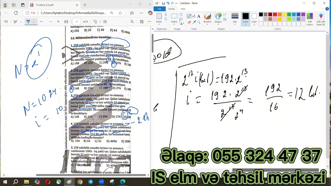 İNFORMATİKA/CODERA/3.6.MÖKƏMLƏNDİRMƏ MƏSƏlƏLƏRİ/BİR -BİR İZAH.@IS_elm_tehsil_merkezi