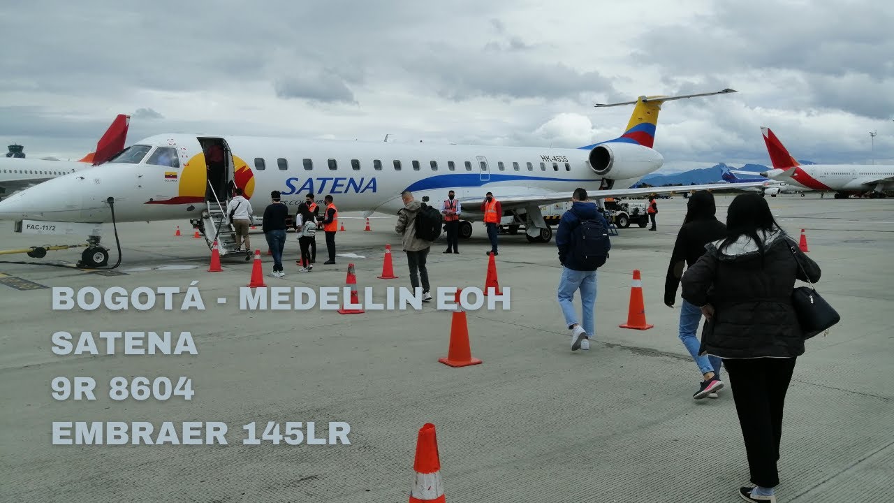 Embraer 145 | SATENA | BOG-EOH | Bogotá El Dorado - Medellin Olaya Herrera | 2020 | #NuevaNormalidad