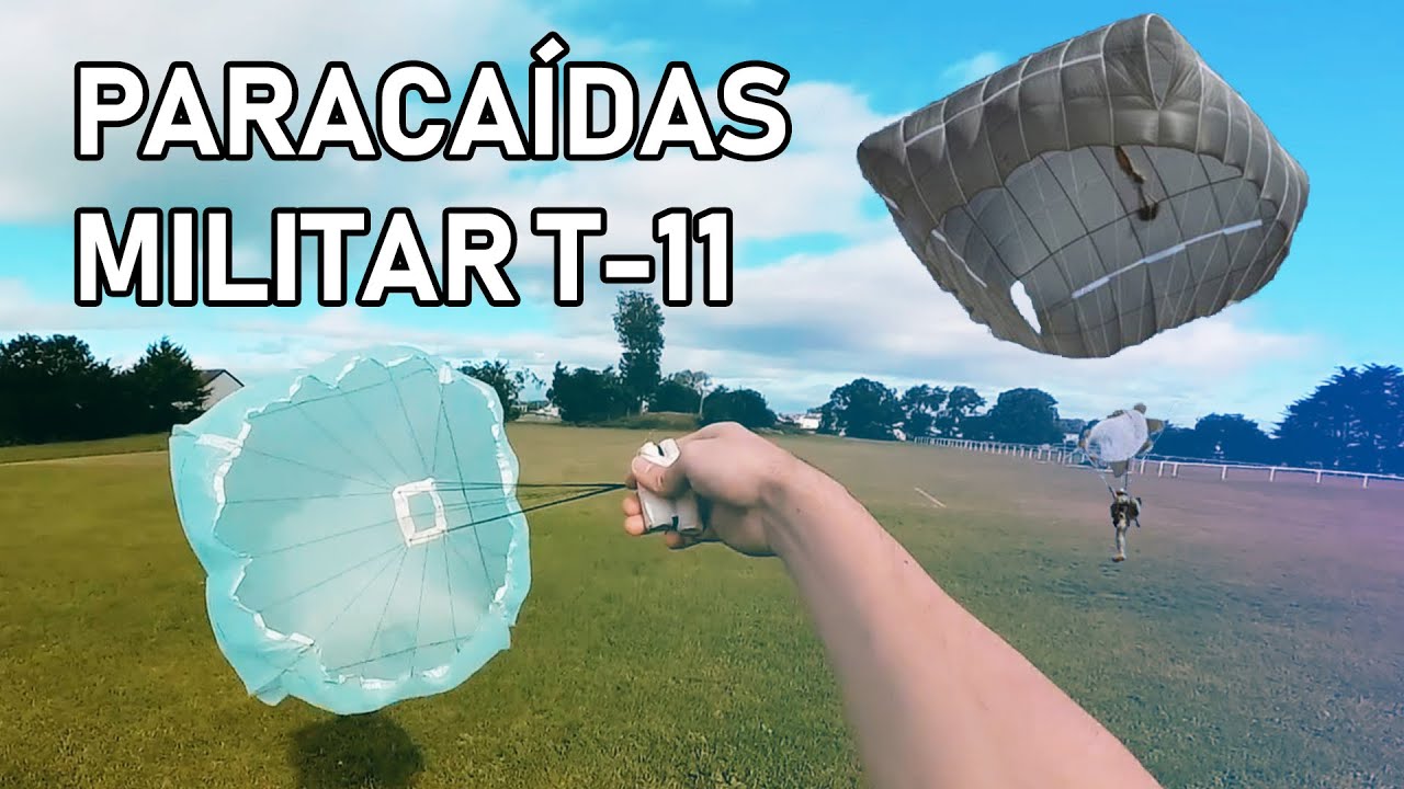 Paracaídas táctico militar T-11 | Fabricación y lanzamiento desde un dron
