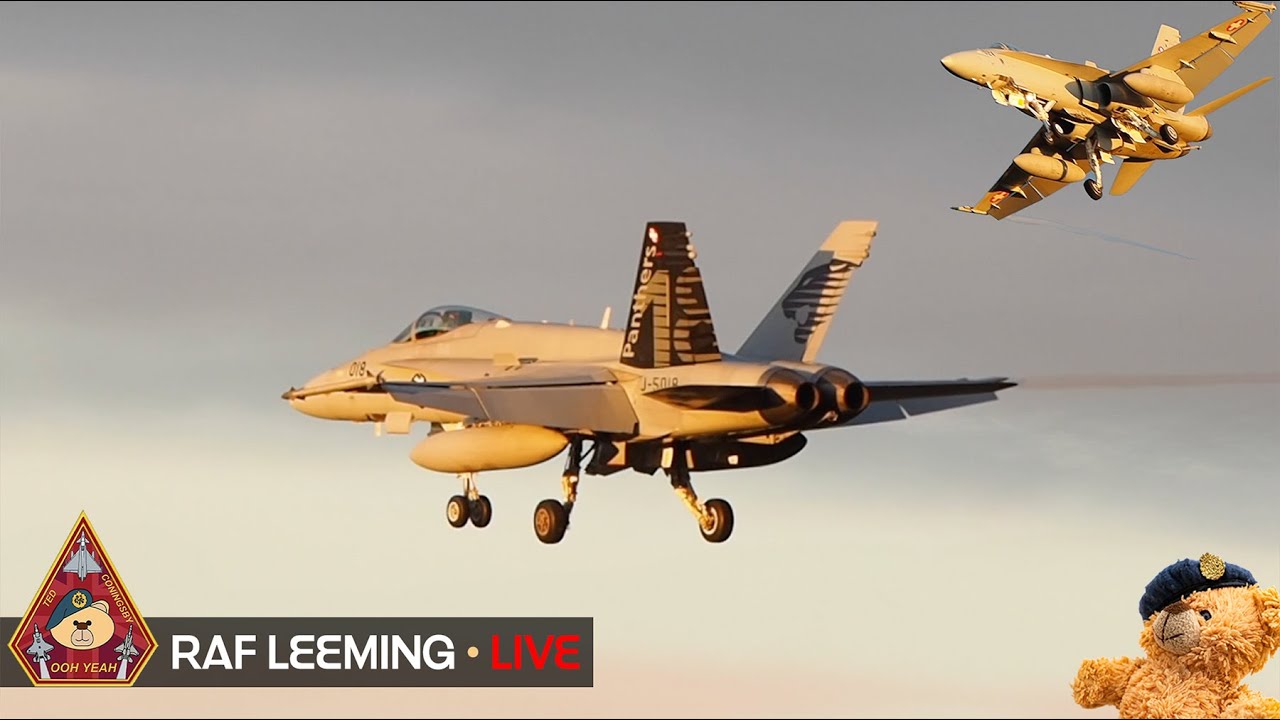 LIVE RAF LEEMING EXERCISE YORKNITE 25 SWISS F-18 HORNET & QEAF HAWK ACTION &bull; 17.11.25