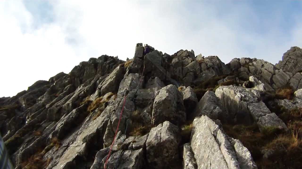 Pinnacle Rib, Tryfan.  1st belay