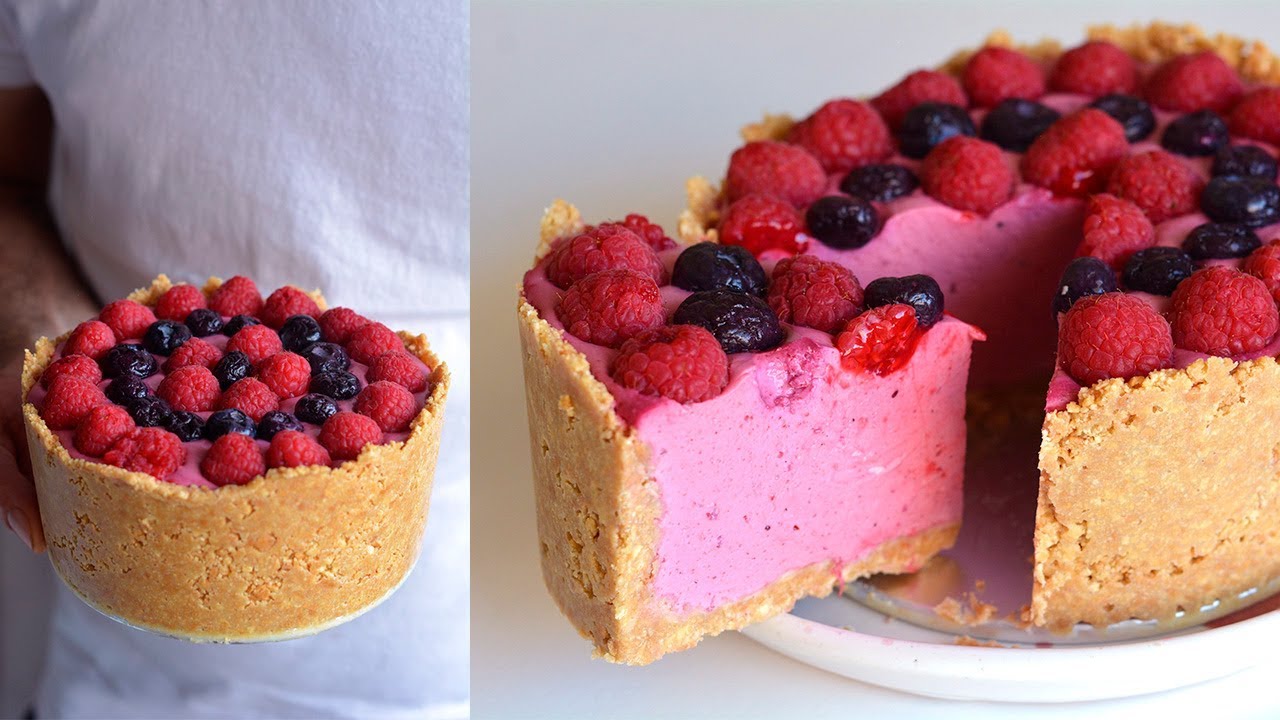 Receta de TARTA FRíA (sin horno) de frutos rojos * Tarta FÁCIL de verano | Las María Cocinillas