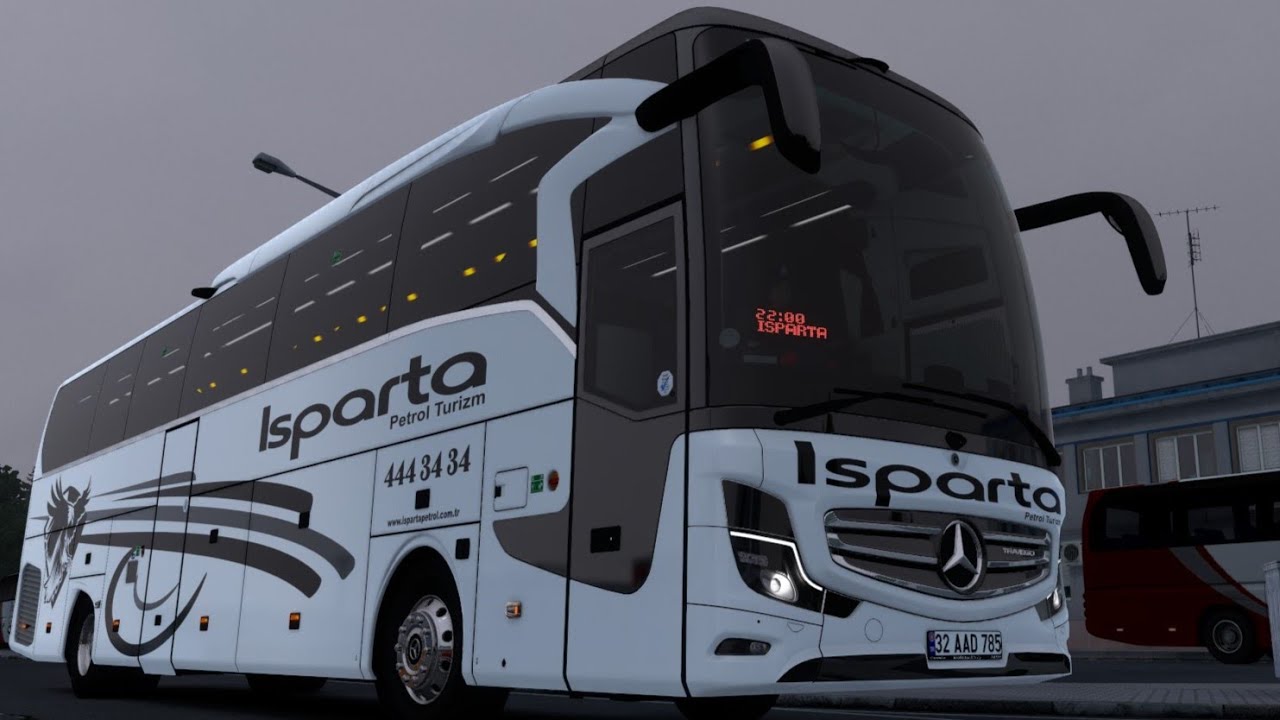 Ets2 1.50 - ISPARTA PETROL TURİZM - Yeni TRAVEGO 16 SHD Black  Edition  - OTOBÜS SEFERİ -