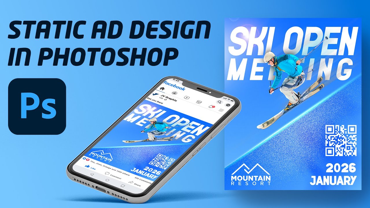 Design a Professional Static Ad in Photoshop (Beginner to Intermediate)