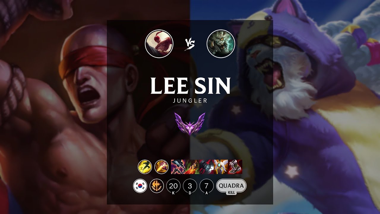 Lee Sin Jungle vs Rengar - KR Master Patch 12.14