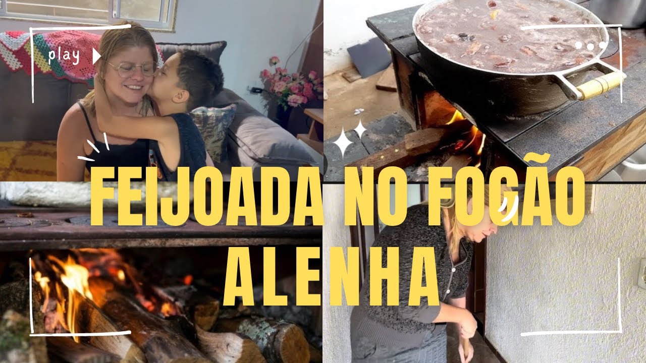 ✨FIZ UMA FEIJOADA NO FOGÃO A LENHA 🪵 OLHA COMO FICOU 