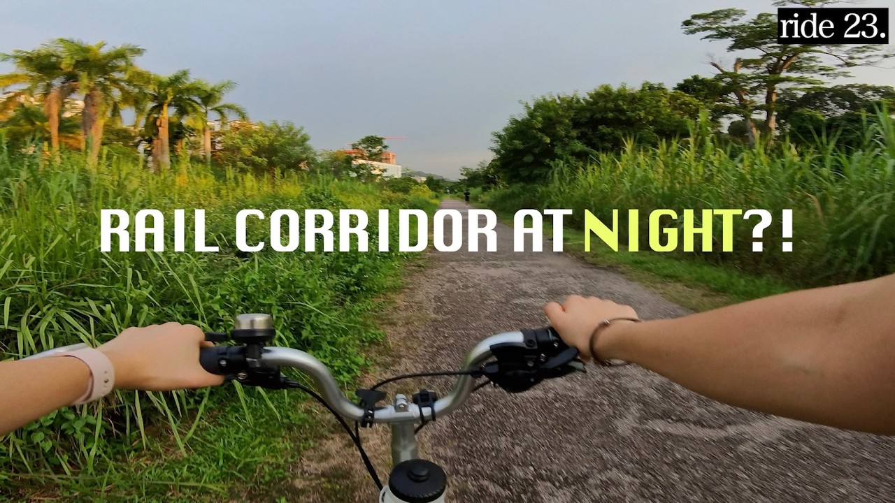 We cycled on Rail Corridor in the dark!