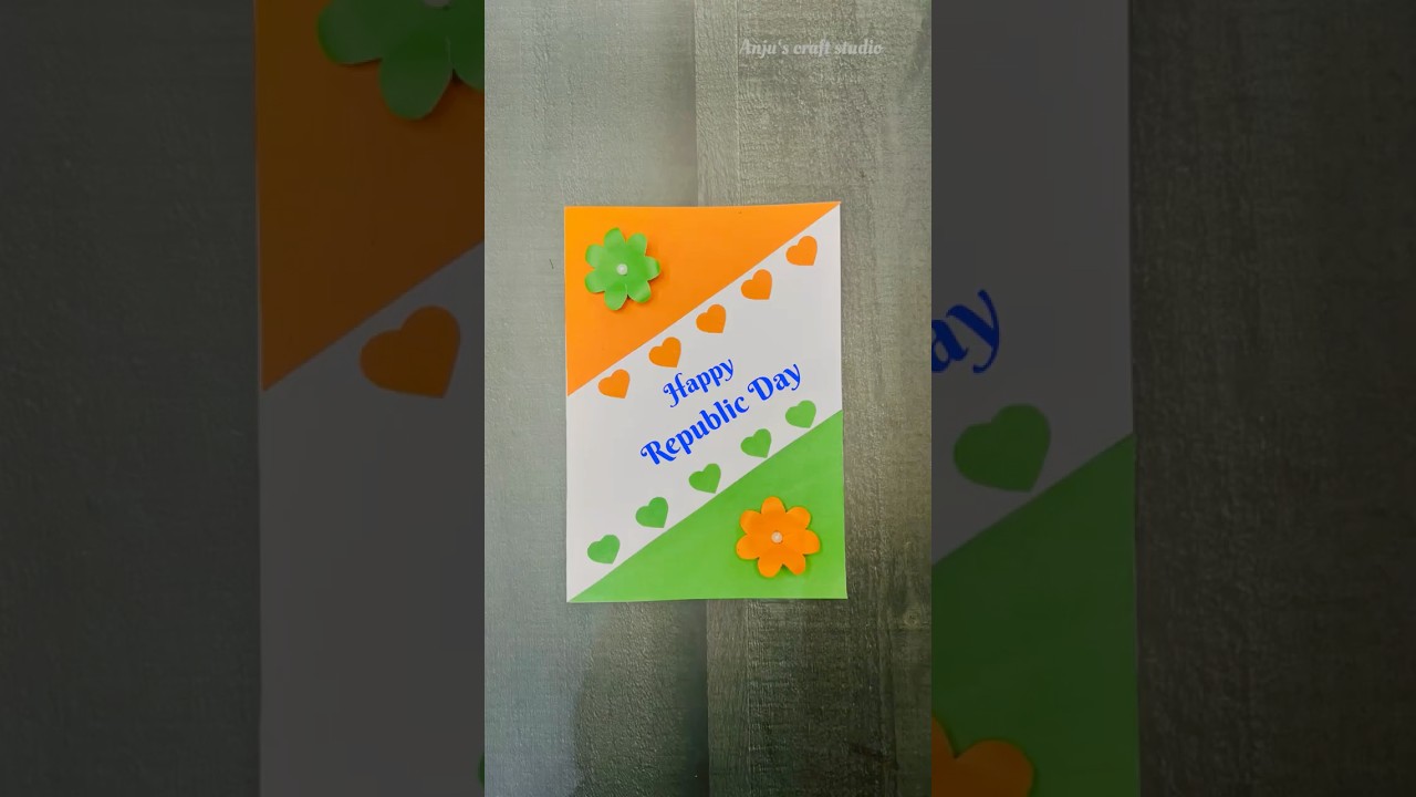 Diy republic day greeting card | greeting card | republic day craft 