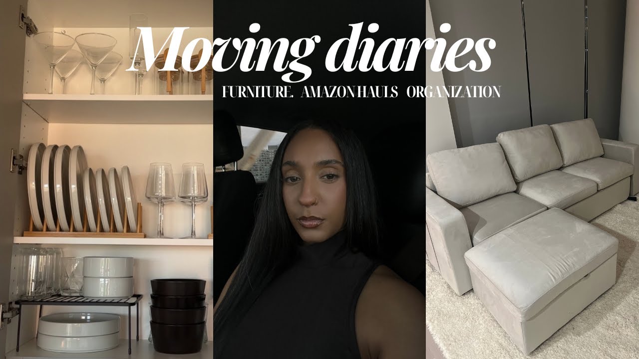 MOVING VLOG | BUILDING MY FURNITURE, AMAZON HAULS, ORGANIZATION, CELEBRATING FRIENDS + MORE