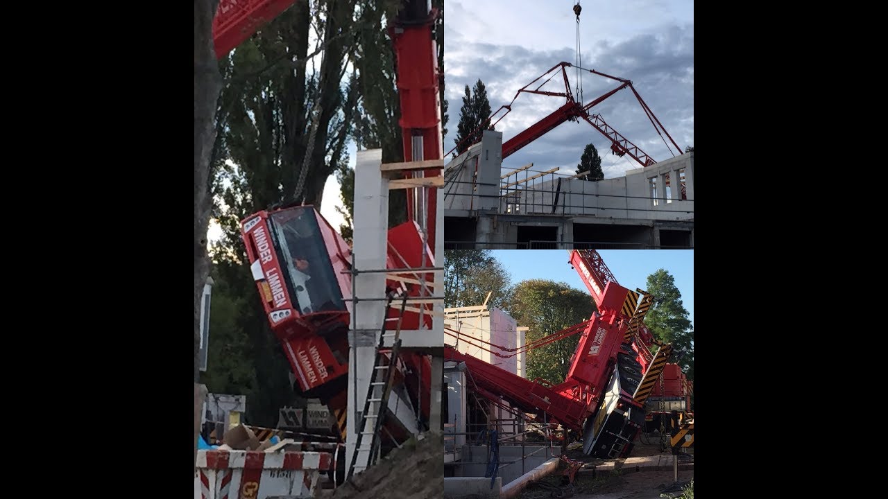 Crane accident: Spierings mobiele torenkraan omgevallen in Haarlem