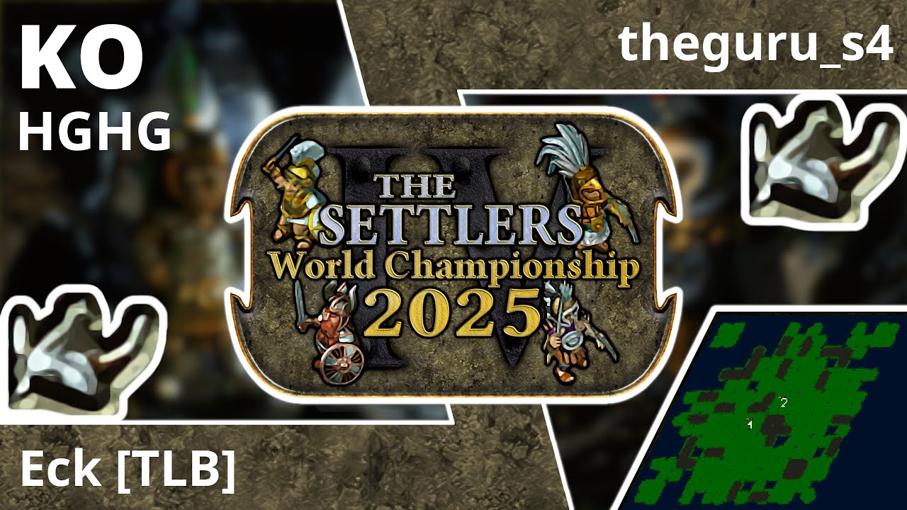 [DE] theguru_s4 vs Eck [TLB] | Spiel 2 | KO-Phase | Die Siedler IV Weltmeisterschaft 2025