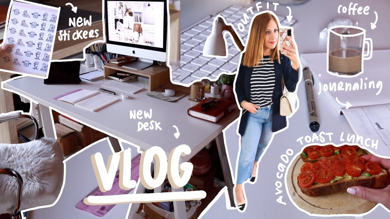 VLOG DI PRIMAVERA  🌼- Preparo il pranzo, journaling, work, outfit,svuota la spesa,desk | Creativemme